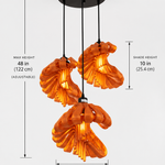 Arise Hardwired Cluster, 3 shades — dimensions