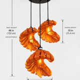 Arise Hardwired Cluster, 3 shades — dimensions