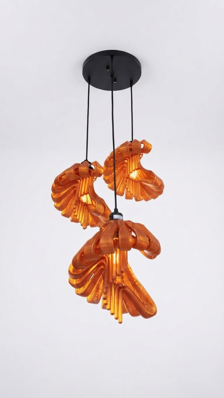 Arise Hardwired Cluster, 3 shades, black canopy