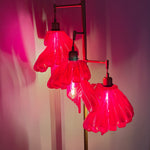 Arise Arbor Floor Lamp, red shades in a dark room