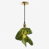Arise Hardwired Pendant Light — Modern Sculptural Ceiling Light with Canopy, Translucent Faceted Shade