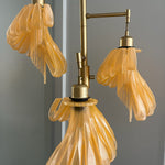 Arise Arbor Floor Lamp, amber shades close-up