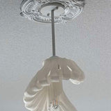 Arise Hardwired Pendant Light — Modern Sculptural Ceiling Light with Canopy, Translucent Faceted Shade