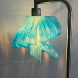Arise Floor Lamp — Modern Sculptural Standing Lamp, 65in Dimmable, Translucent Faceted Shade, Amber Edison