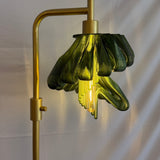 Arise Floor Lamp — Modern Sculptural Standing Lamp, 65in Dimmable, Translucent Faceted Shade, Amber Edison