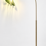 Arc Arise Standing Lamp, gold base with green shade