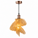 Arise Hardwired Pendant Light — Modern Sculptural Ceiling Light with Canopy, Translucent Faceted Shade