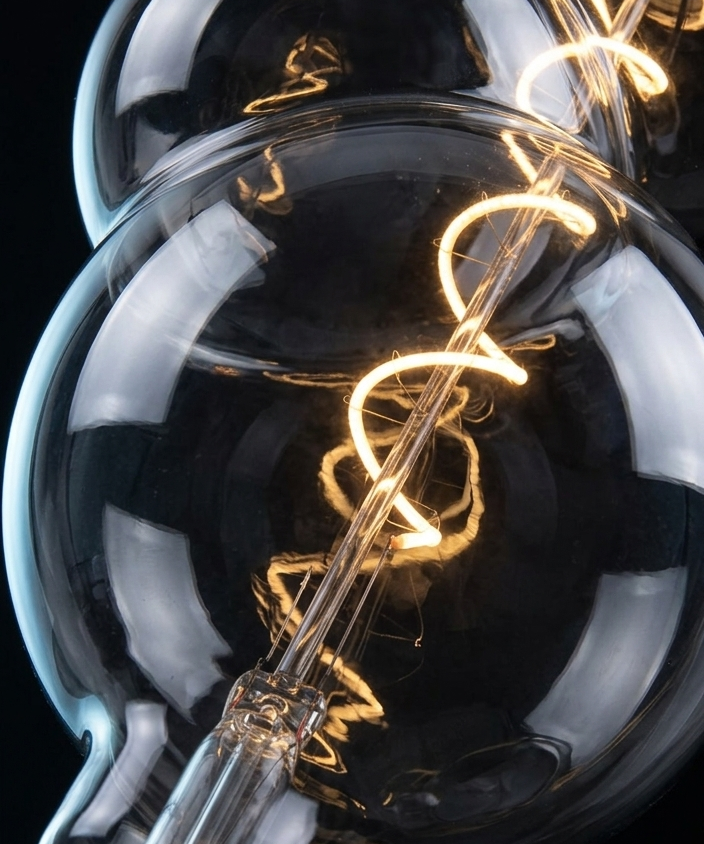 Gourd-Smoke Glass LED Bulb — E26 Dimmable