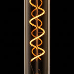 Amber Column filament bulb lit, showing the spiral filament running the length of the tube