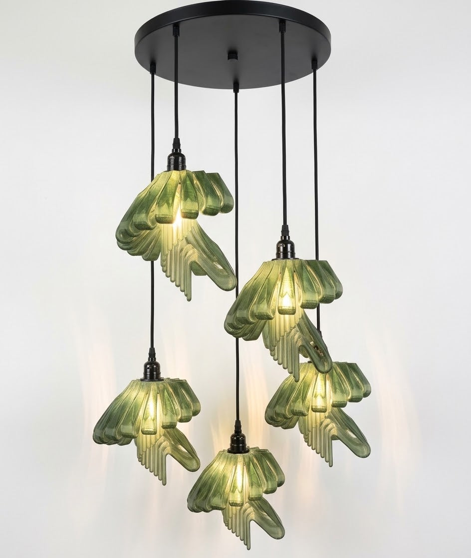 Arise Hardwired Cluster, 5 shades, black canopy
