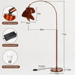 Arc Arise Standing Lamp dimensions — 71in tall, 25in reach, 11in base, 10in shade