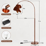 Arc Arise Standing Lamp dimensions — 71in tall, 25in reach, 11in base, 10in shade